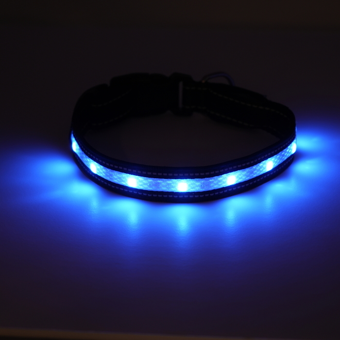 LED-halsband t/hund 45-47 cm Petzone